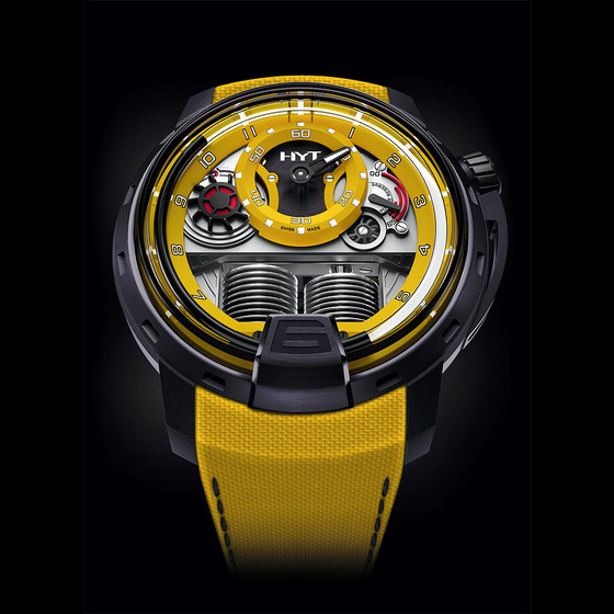 Buy Replica HYT H1 COLORBLOCK YELLOW Men 148-TT-80-NF-FY watch
